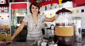 small business: proud owner or waitress